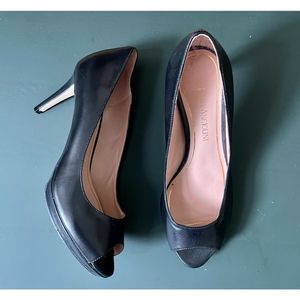 Enzo Angiolini Black Peep Toe High Heel Pumps Size 5.5